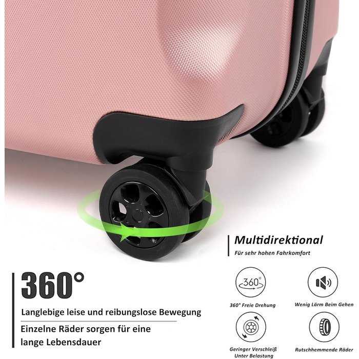 Чемодан ручної поклажі TANTOMI 20 дюймів, жорсткий корпус ABS+PC, телескопічна ручка, коліщатка, 3-цифровий замок, набір (M/L/XL), 41л, світло-темно зелений колір