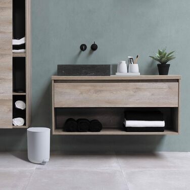 Набір аксесуарів для ванної кімнати: сміттєвий бак 3л, тримач для зубних щіток, дозатор мила, тримач для туалетного паперу, WC-щітка, зелений, 5 шт.