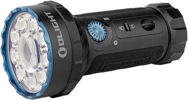 OLIGHT Marauder Mini LED ліхтар Super Hell 7000 Lumen, 600 метрів, перезарядна модель з прожектором та світловим потоком, 3 кольори LED з датчиком відстані, для активного відпочинку (чорний)