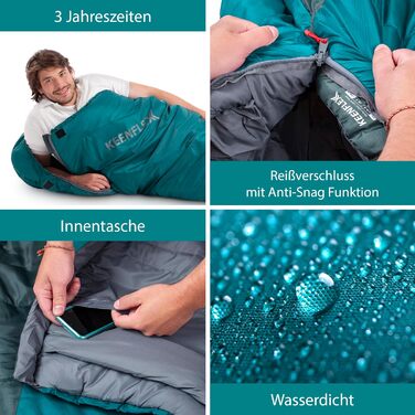 Сплячий мішок Outdoor 3 сезони -12.0°C (Blue -18.0°C)