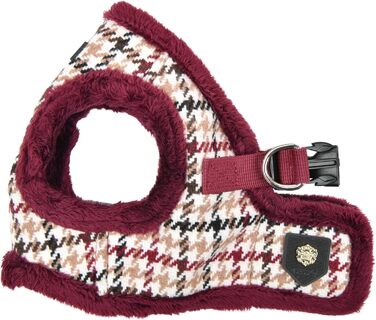 Жилет для собак Puppia Gianni Step-in, теплий зимовий дизайн, квітковий принт, винотний колір, розмір L