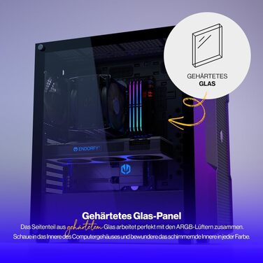 Корпус для ПК Endorfy Regnum 400 Air ATX, загартоване скло, 4 вентилятори 120мм