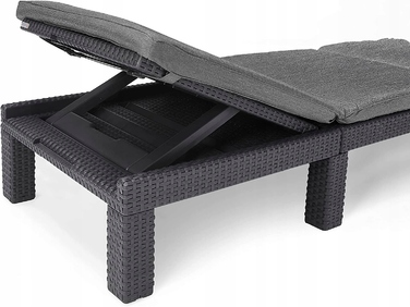 Шезлонг Keter Daytona Deluxe, пластик, чорний