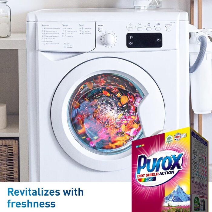 Пральний порошок PUROX Color для кольорових речей, 10 кг, у м'якій упаковці
