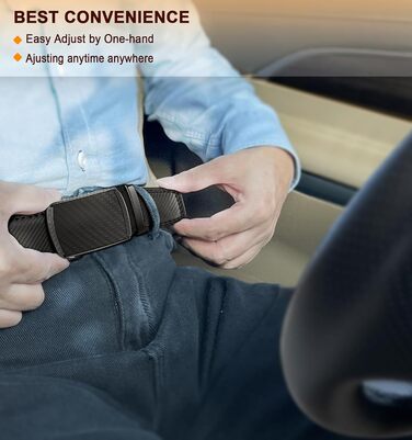 Чоловічий шкіряний ремінь BULLIANT з автоматичною застібкою-разом, ширина 35 мм, регульований розмір 110 см, чорний