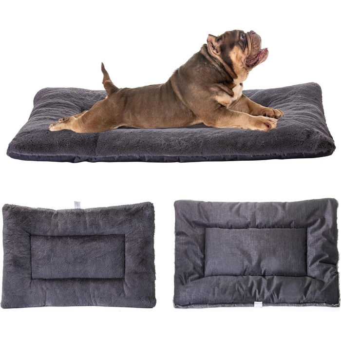 Килимок для собак Petschat, лежанка для маленьких собак, двосторонній килимок для котів, суперм'яка ковдра для собак з водовідштовхувальним дном для використання в приміщенні та на вулиці (76 x 51 x 3 см, темно-сірий)