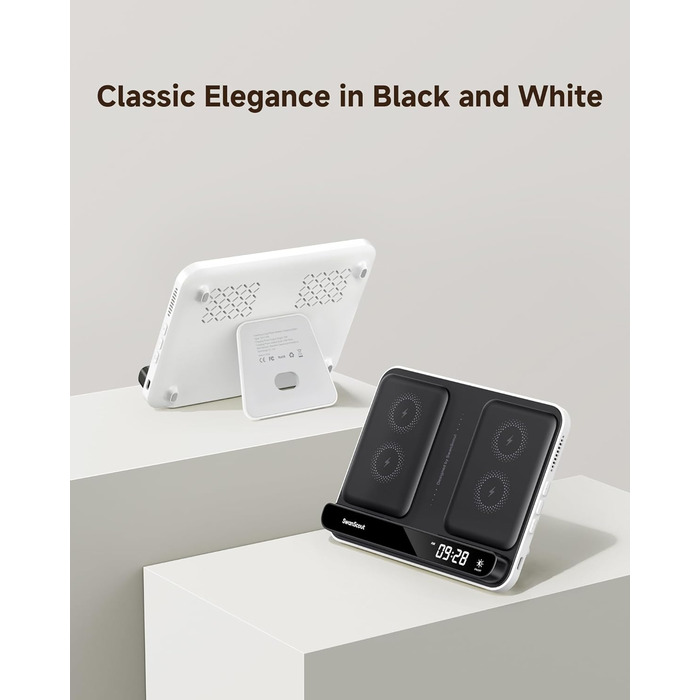 Двопортова індукційна зарядка SwanScout 504 для 2 телефонів (30W) - iPhone, Samsung, AirPods, Galaxy Buds