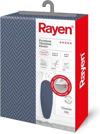 Глянцевий чохол для прасувальної дошки Rayen Premium XXL, 150x55 см, темно-синій, 4 шари