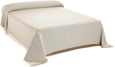 Daybed Cover - Living Room Blanket made of Cotton, Practical Throw as a Sofa Blanket or Couch Blanket - Bed Throw Blanket - High-Quality Bedspread in Beige, 180 x 260 cm