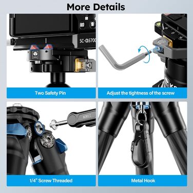 Штатив SIRUI AM-284 з вуглецевого волокна 130 см + Kugelkopf KS-30. Професійний компактний штатив для камери, швидка заміна, вантажопідйомність до 15 кг