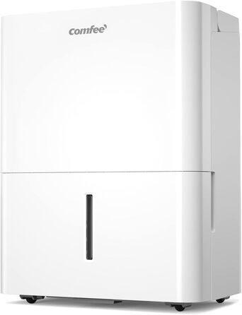 Comfee Dehumidifier 10L/24h, Room size approx. 40m³ (16m²), LED Display, Against Moisture, Mold, MDDN-10DEN7, R290, Automatic Dehumidification