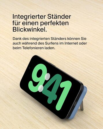 Belkin BoostCharge Pro Powerbank 10000mAh з Qi2 та MagSafe, з вбудованим підсвітником, для iPhone 17, iPhone Air, iPhone 16, 15, 14, Pixel та інших – (5K, Blue)