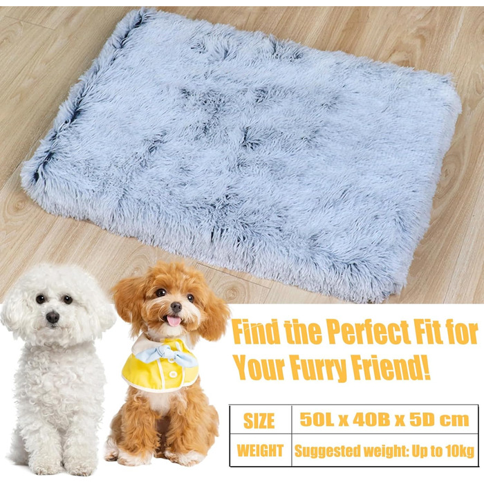 М'яке ліжко для собак середніх порід та котів, 75 x 50 x 8 см, плюшеве, миюче, Ombré-сірий