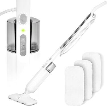 Електричний віник Duronic, бездротовий, 220W, 3 швидкості, акумулятор, 50 хв роботи, HEPA-фільтр, без мішка, білий