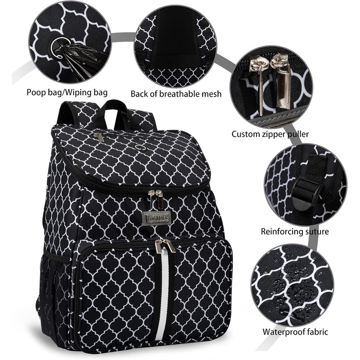 BAGLHER Рюкзак для собак, переноска для подорожей, чорний - Classic