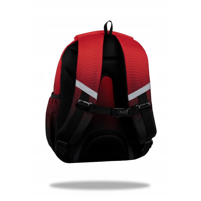 Багатовідсіковий шкільний рюкзак CoolPack, чорний з червоним, 21 л
