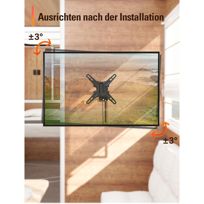 Кріплення для телевізора у RV/Автобусі Mounting Dream MD2212: для телевізорів 13-43 дюймів, до 10 кг, з замком