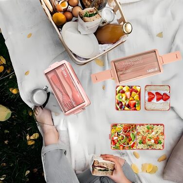 Електрична ланчбокс з підігрівом 1.5L, перезаряджувана, портативна, для роботи, сім'ї, кемпінгу, офісу, авто, подорожей, будівельних майданчиків (Blue)