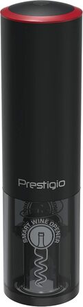 Premium Electric Corkscrew - with Charging Station - Integrated Foil Cutter - Packaged in a High-Quality Gift Box - Black/Silver (Lugano - Matte Black)