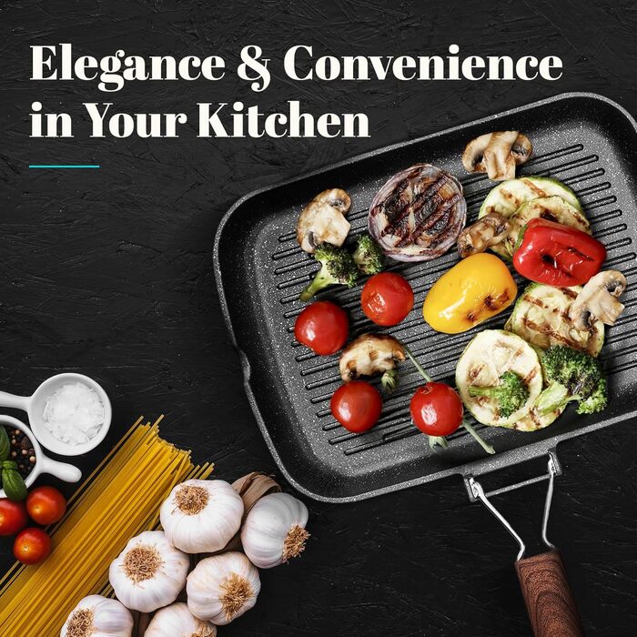Сковорода-гриль Wecook! Ecochef 34x24 см алюмінієва з антипригарним покриттям