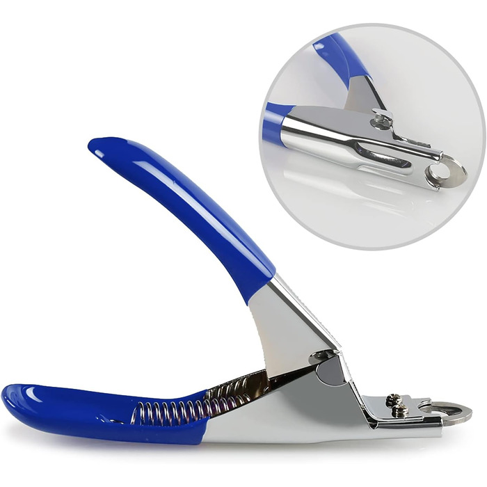 Професійні ножиці для стрижки кігтів собак та котів з пилочкою, нержавіюча сталь, блакитні