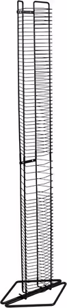 Atlantic Onyx Wire CD Tower – Holds 80 CDs in Matte Black Steel PN 1248
