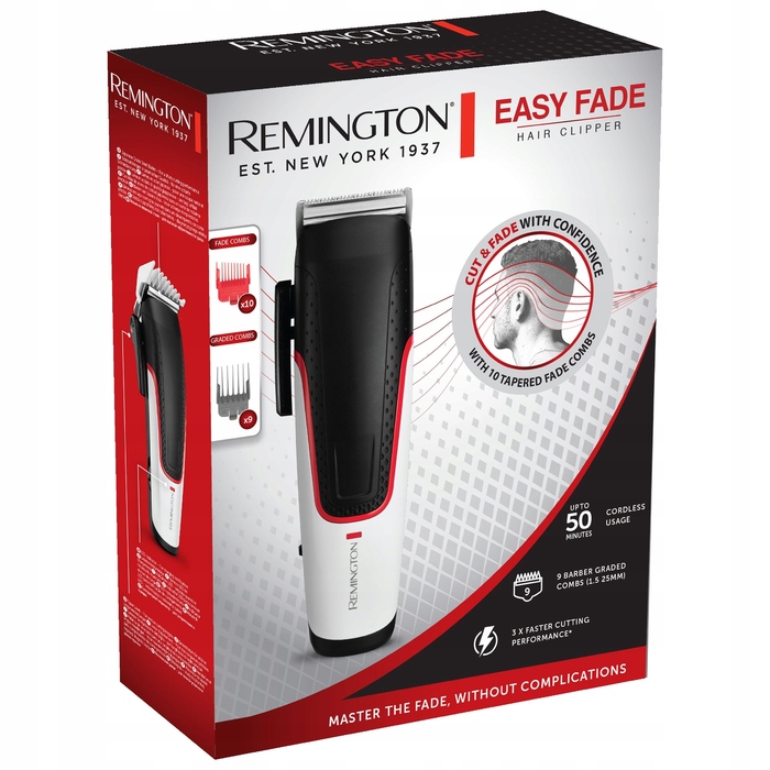 Машинка для стрижки волосся Remington Easy Fade HC500, набір із 19 насадок