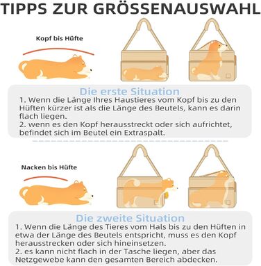 Транспортна сумка для собак, котів та кроликів – складана переноска з безпечним замком, сіткою для вентиляції та бічними кишенями – практична переноска для подорожей (Бежева/Хакі, 34x16x25/40x14x25 см)