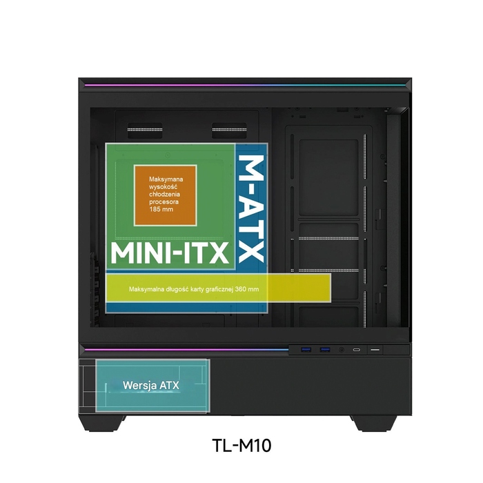 Корпус Thermalright TL-M10 Black, Midi Tower, чорний