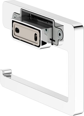 Metal toilet paper holder, high-gloss chrome finish, open design, toilet roll holder for bathrooms and guest toilets, Moll
