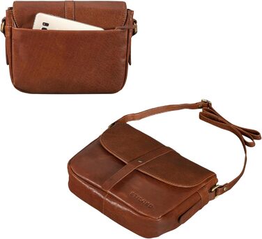 Сумка жіноча STILORD Kira Leder Vintage коньячного кольору (коричневий) - маленька шкіряна сумка через плече для вечірок та відпочинку