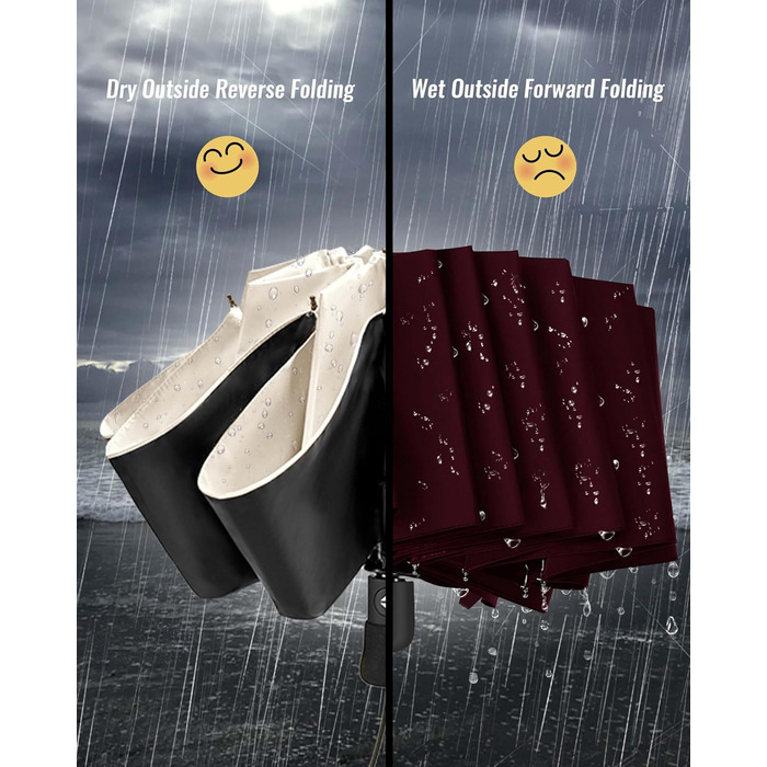 Чакіпі - парасолька велика, стійка до вітру, компактна для подорожей, автоматична, для жінок та чоловіків, UV-захист, блакитна, діаметр 97 см, 8 спиць