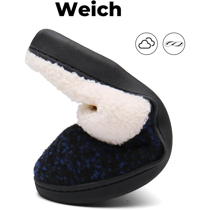 Тапочки зимові Mishansha для чоловіків та жінок, утеплені, з пам'яттю, плюшеві, блакитні, 42/43 EU