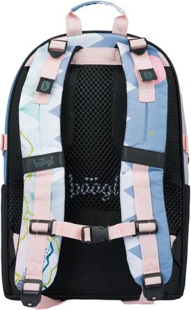 Шкільний рюкзак Baagl Skate Moon (3 шт.) для хлопчиків та дівчаток, 3 клас, з нагрудним ременем, ергономічний