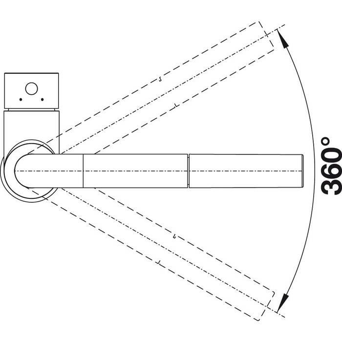 Кухонний змішувач BLANCO MILA з висувним виливом, високий тиск, керамічна картридж, запобіжник зворотного потоку, хромований, 25.5x10.5x27 см