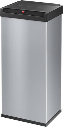 Відро для сміття Hailo Big-Box Swing XL 52 л, сталевий, самозакривний, з кріпленням для мішка, срібний, німецька якість