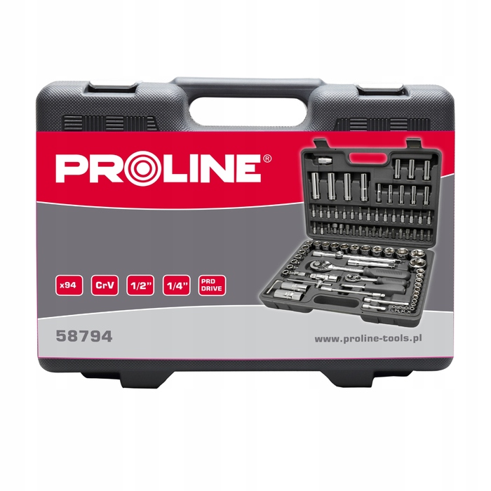 Набір торцевих ключів PROLINE 58794, 94 предмети (1/2