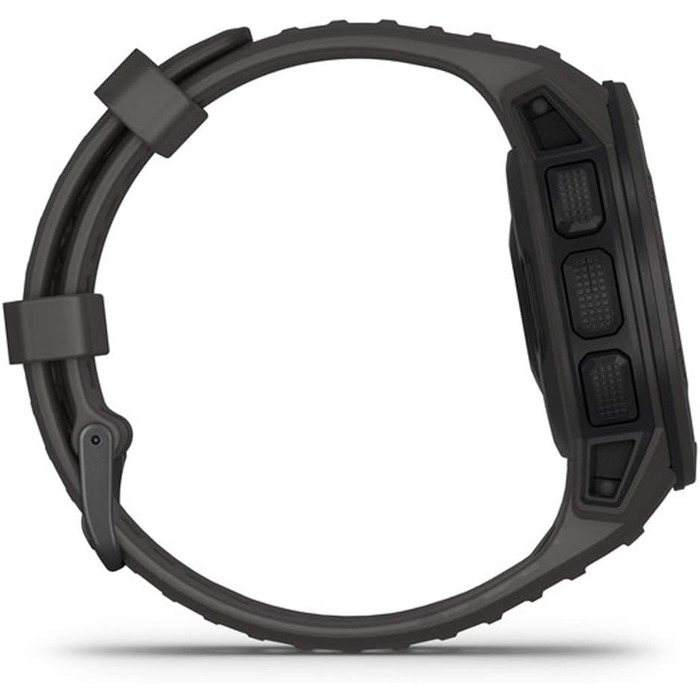 Garmin Instinct - водонепроникний GPS-годинник зі спортивними та фітнес-функціями. Вимірювання частоти серцевих скорочень на зап'ясті, фітнес-трекер та сповіщення зі смартфона. Багато моделей на вибір, ремінець чорний