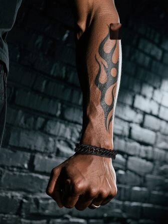 Чоловічий браслет Richsteel з нержавіючої сталі сріблястого/золотого/чорного кольору, ширина 12 мм, довжина 19 см, кубинський ланцюг, подарункова коробка