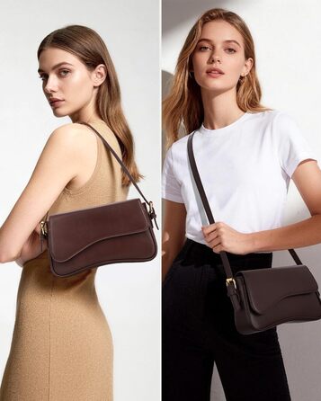 Сумка жіноча через плече з екошкіри, вінтажна Saddle Bag, коричнева. З 2 знімними ремінцями