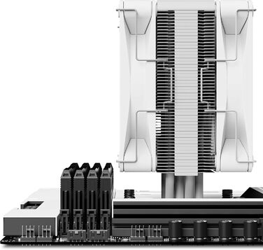 Охолоджувач CPU NZXT T120 - білий, 120мм, 4 теплові трубки, сумісний з Intel/AMD