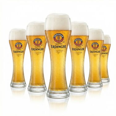 Набір пивних келихів Erdinger Weissbier 6 шт по 0,5 л - Оригінал, Нові