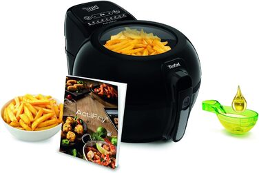 Tefal FZ7738 ActiFry Genius+ Hot Air Fryer | Air Fryer with Stirring Arm, No Shaking | 1500 W | 1.2 kg for 6 People | 9 Automatic Cooking Menus | Energy-Saving | Healthy Oil-Free Fryer | Black ActiFry Genius +