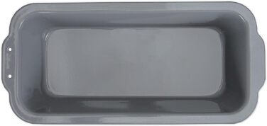 Форма для випікання хліба Städter, 30x13 см, 2,4 л, металева, емальована, срібляста, термостійка до 300°C