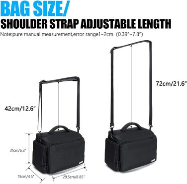 Сумка для камери CADeN, водонепроникна, для Canon, Nikon, Sony (чорна, XL)