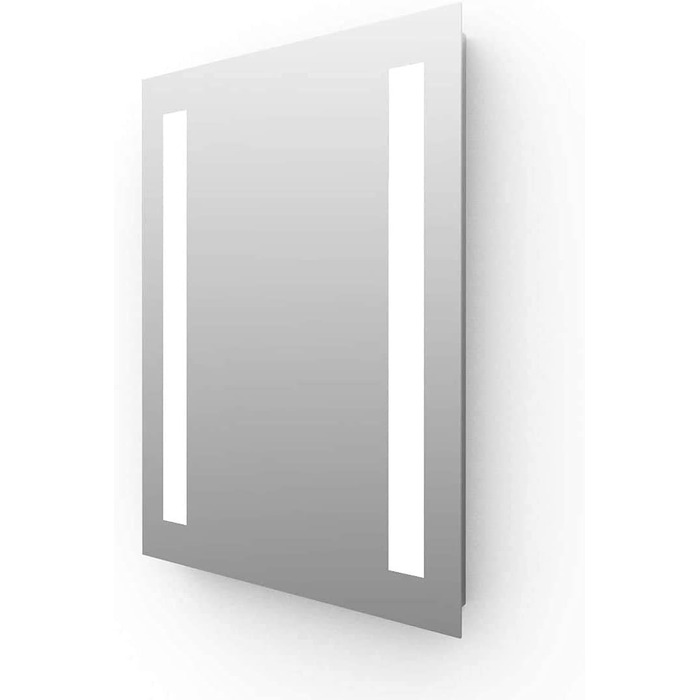 Елегантне дзеркало для ванної кімнати з LED-підсвічуванням 40x60 см, холодне біле світло, енергозберігаюче, настінне