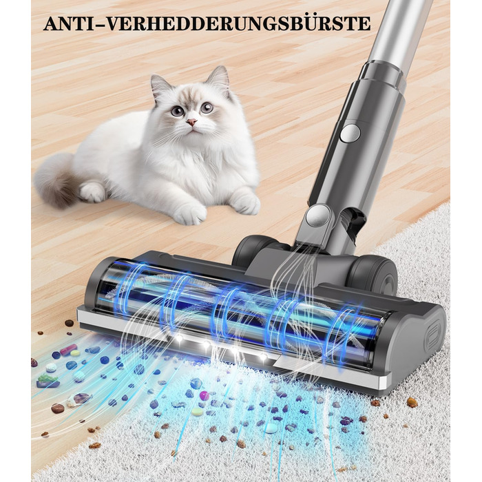 Бездротовий акумуляторний пилосос - вертикальний, без мішка, для тварин та килимів. Вертикальний пилосос з зарядною станцією