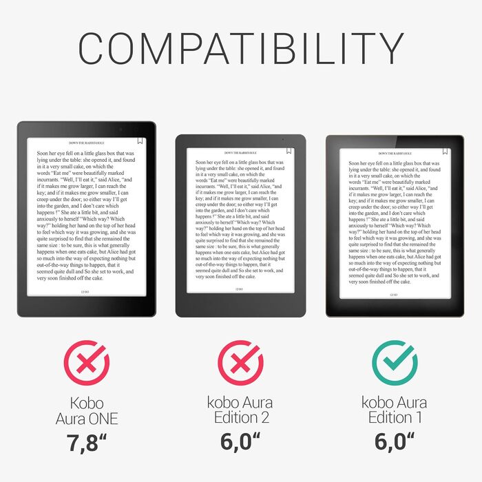 Чохол kwmobile для Kobo Aura Edition 1: тканинний захисний чохол для eReader, темно-сірий