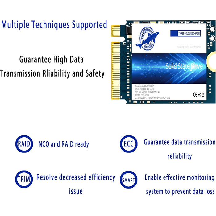 SSD Dogfish M.2 2230 NVMe PCIe 4.0 512GB для ігор та ноутбуків