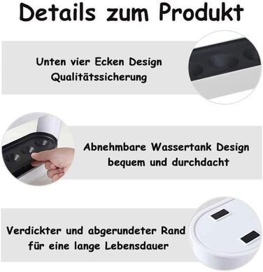 Підставка для парасольки з знімною підставкою для збору води, 22 x 9 x 28 см, 4 слоти, для дому, інтер'єру, в коридор (білий)